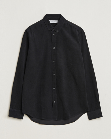 Herre | Cordfløyelskjorter | Samsøe & Samsøe | Liam Baby Cord Shirt Black