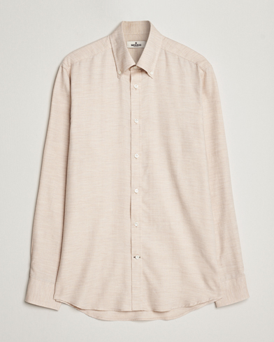 Herre |  | Morris Heritage | Herringbone Brushed Cotton Shirt Khaki