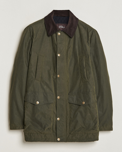 Herre | Dressede jakker | Oscar Jacobson | Colewyn Waxed Padded Jacket Olive