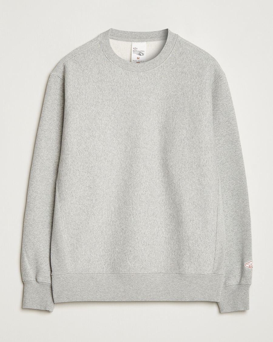 Herre | Gensere | Nudie Jeans | Hasse Crew Neck Sweatshirt Grey Melange