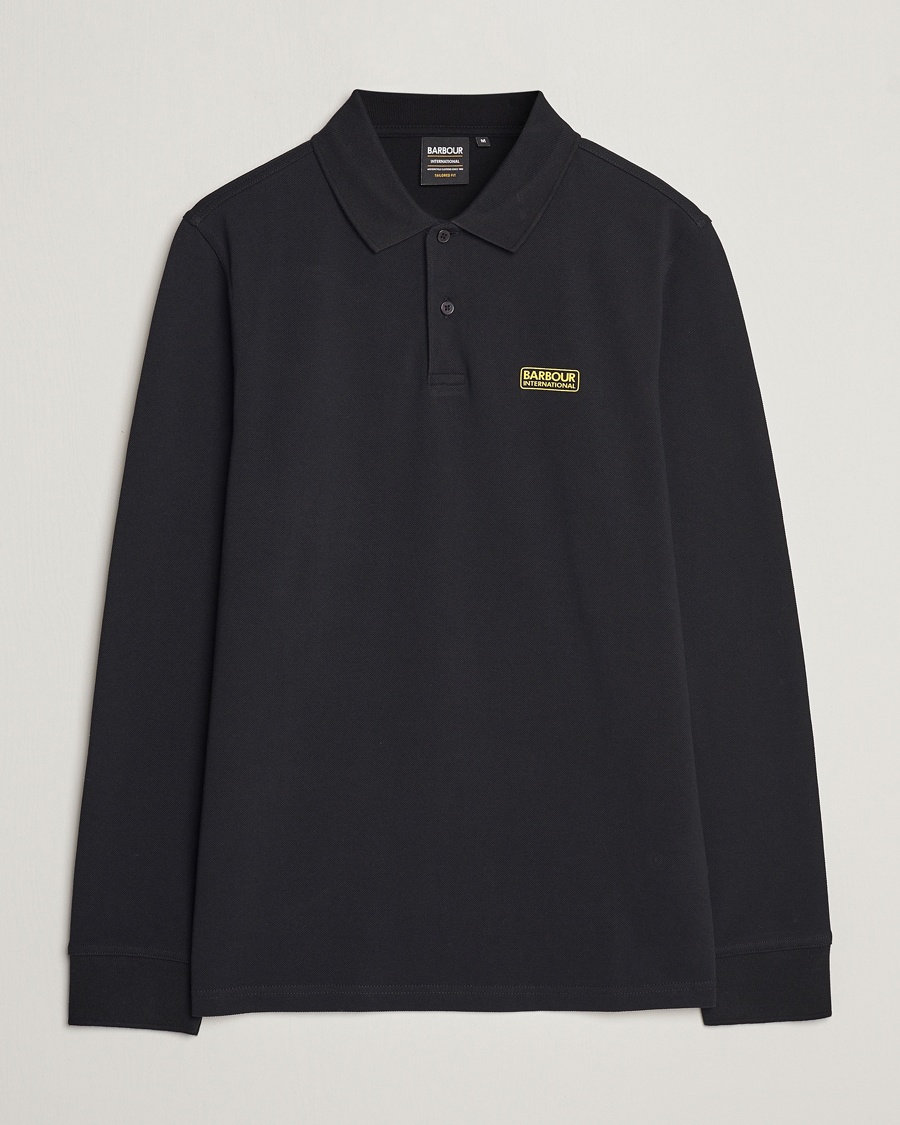 Herre | Langermet piké | Barbour International | Essential Long Sleeve Polo Black
