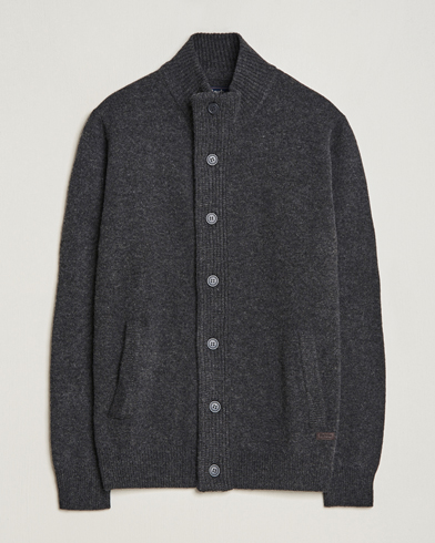 Herre | Barbour Lifestyle | Barbour Lifestyle | Essential Patch Zip Through Cardigan Charcoal Marl