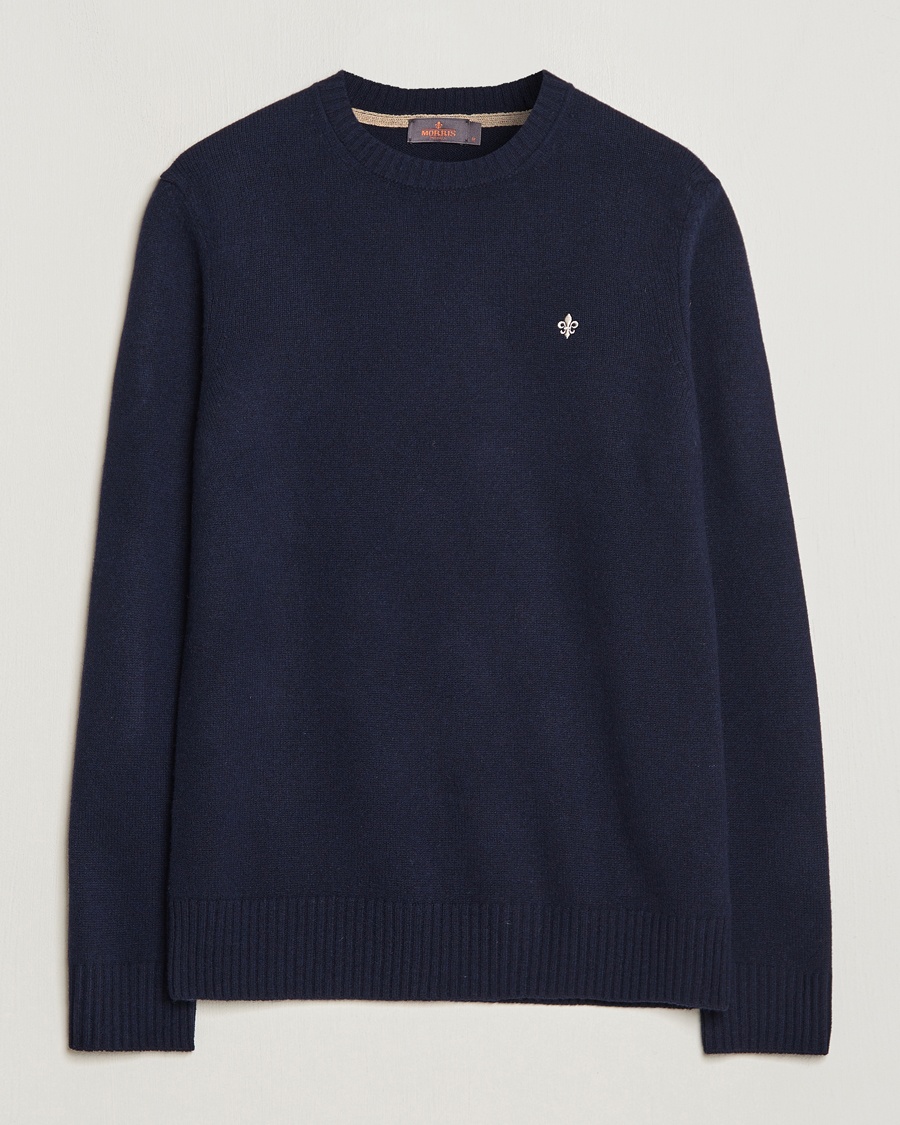 Morris Newton Crew Neck Navy – Blå