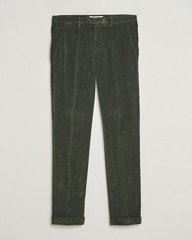 Herre | Cordfløyelsbukser | Briglia 1949 | Slim Fit Corduroy Trousers Dark Green