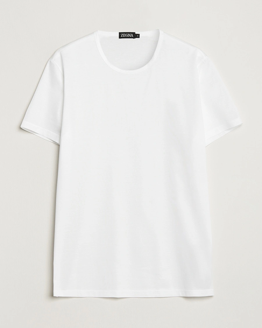 Herre | Hvite t-shirts | Zegna | Filoscozia Pure Cotton Round Neck T-Shirt White