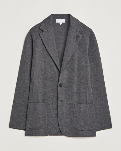 Herre | Lardini | Lardini | Knitted Wool Blazer Grey