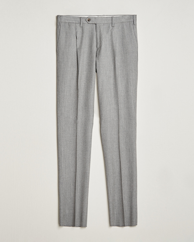 Herre | Lardini | Lardini | Wool/Cashmere One Pleat Trousers Light Grey