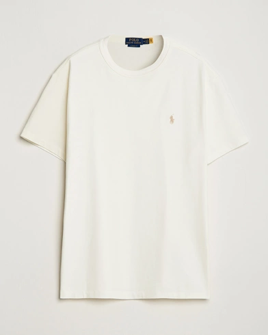Herre | Hvite t-shirts | Polo Ralph Lauren | Loopback Crew Neck T-Shirt Clubhouse Cream