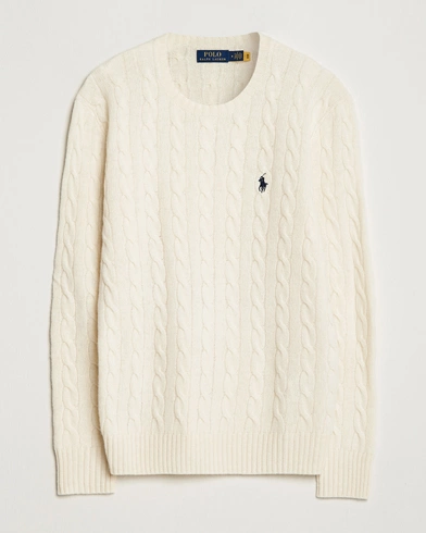 Herre | Strikkede gensere | Polo Ralph Lauren | Wool/Cashmere Cable Sweater Andover Cream