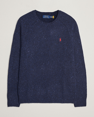Herre | Strikkede gensere | Polo Ralph Lauren | Wool Knitted Donegal Sweater Ancient Navy