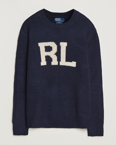 Herre | 50% salg | Polo Ralph Lauren | RL Wool Knitted Sweater Hunter Navy