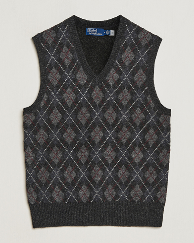 Herre |  | Polo Ralph Lauren | Wool Argyle Slipover Charcoal