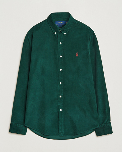 Herre | Cordfløyelskjorter | Polo Ralph Lauren | Slim Fit Corduroy Shirt Hunt Club Green