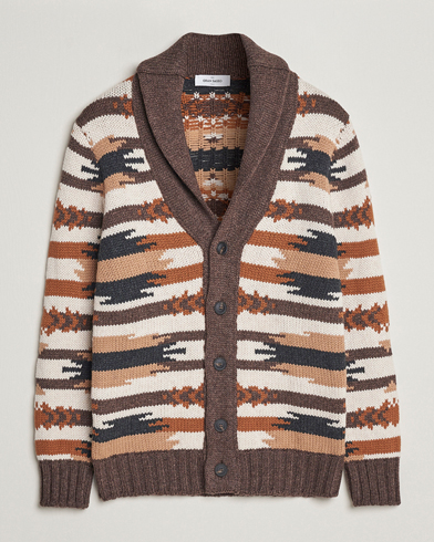 Herre | Nye produktbilder | Gran Sasso | Aspen Heavy Knitted Wool Cardigan Multi
