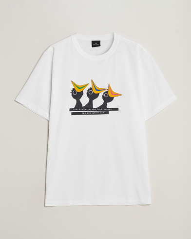 Herre | PS Paul Smith | PS Paul Smith | Birds Crew Neck T-Shirt White