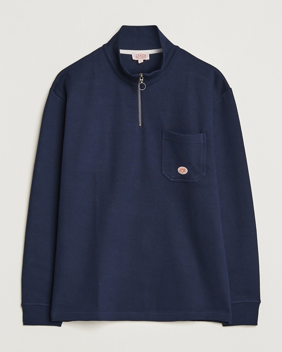Herre | | Armor-lux | Camioneur Cotton Half Zip Navy