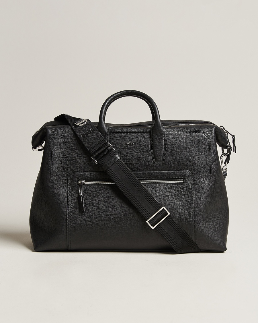 Herre | | BOSS BLACK | Highway Leather Holdall Black