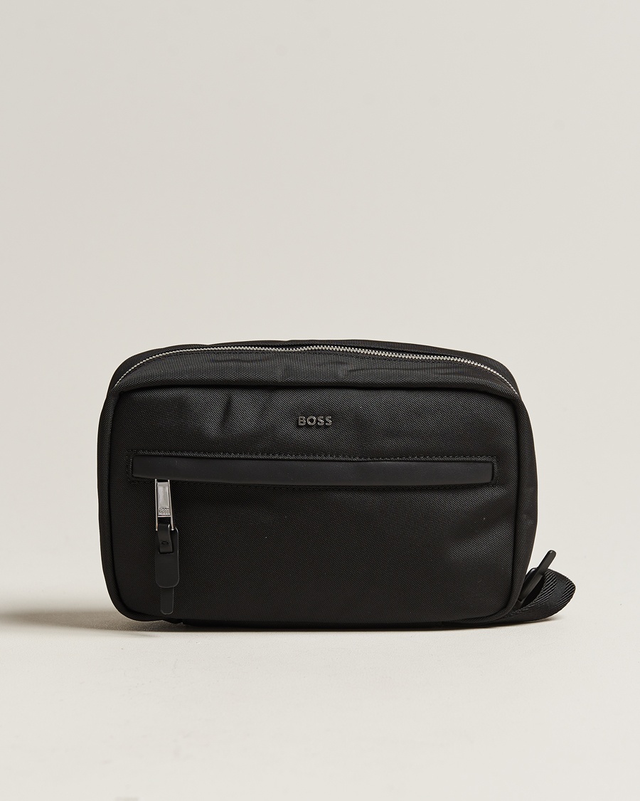 BOSS BLACK Highway Washbag Black – Svart