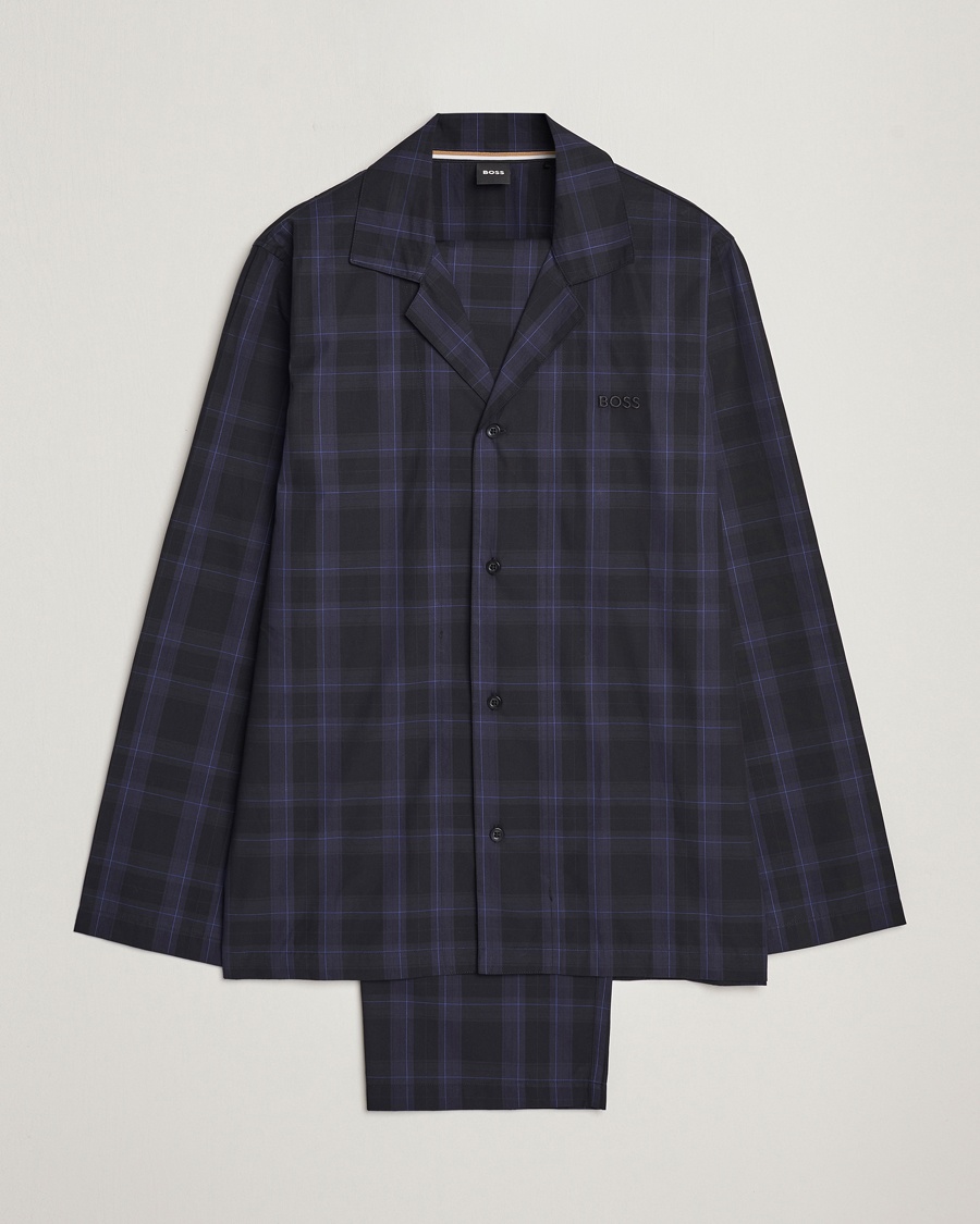Herre | | BOSS BLACK | Urban Checked Pyjama Set Blue Multi