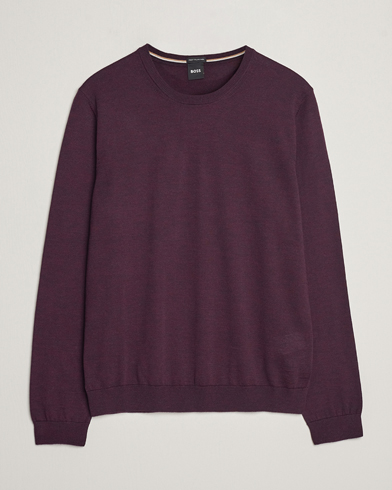 Herre | Strikkede gensere | BOSS BLACK | Leno Knitted Sweater Dark Red