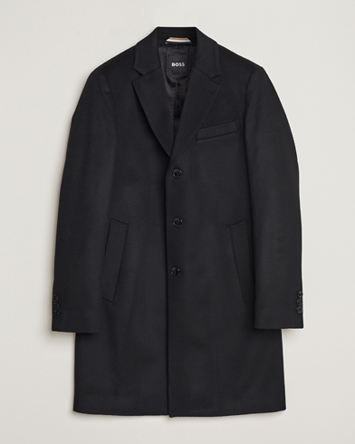 Herre |  | BOSS BLACK | Hyde Wool/Cashmere Coat Black