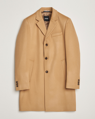 Herre | Frakker | BOSS BLACK | Hyde Wool/Cashmere Coat Medium Beige