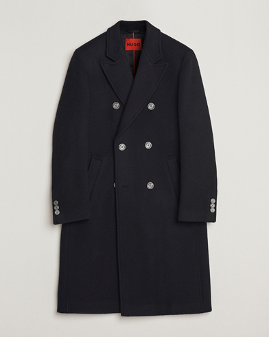 Herre | Moderne jakker | HUGO | Miroy Wool Double Breasted Coat Black