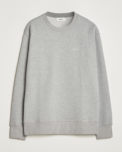 Herre | Sweatshirts | NN07 | Briggs Logo Crew Neck Sweatshirt Light Grey Melange
