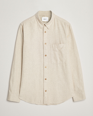 Herre | Flanellskjorter | NN07 | Cohen Brushed Flannel Shirt Off White