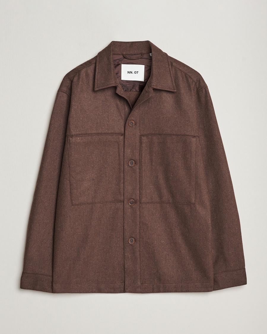 NN07 Isak Pocket Overshirt Demitasse Brown