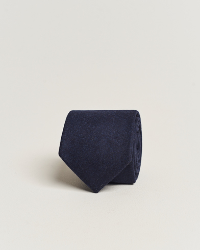 Herre |  | Amanda Christensen | Wool Flannel 8cm Tie Navy