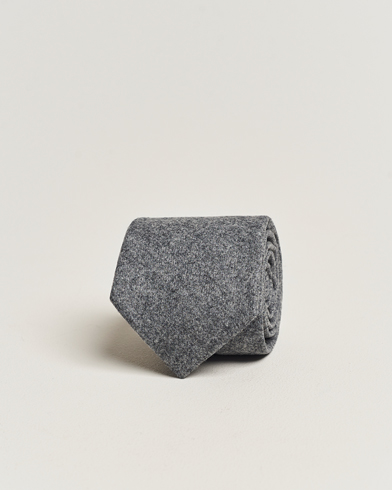 Herre |  | Amanda Christensen | Wool Flannel 8cm Tie Light Grey Melange