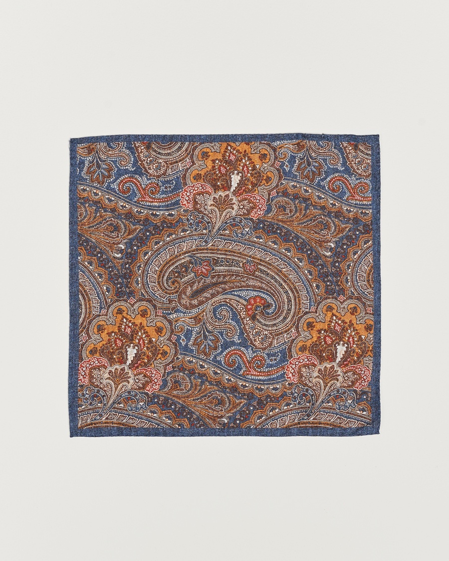 Herre | | Amanda Christensen | Cotton Flannel Doublefaced Pocket Square Navy