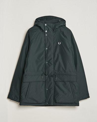 Herre | Fred Perry | Fred Perry | Padded Zip Through Parka Night Green