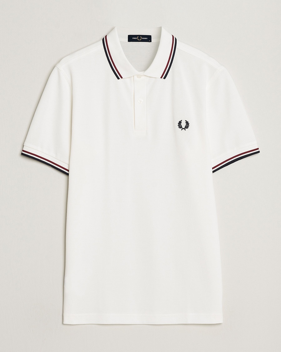 Fred Perry Twin Tipped Polo Shirt Snow White – Hvit