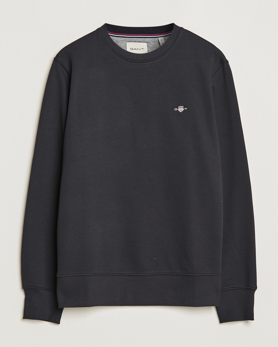 Gant Original Crew Neck Sweatshirt Black – Svart