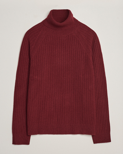 Herre | Pologensere | GANT | Lambswool Textured Rollneck Plumped Red