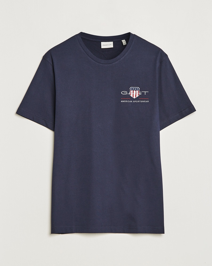 Herre | | GANT | Archive Shield Small Logo T-Shirt Evening Blue
