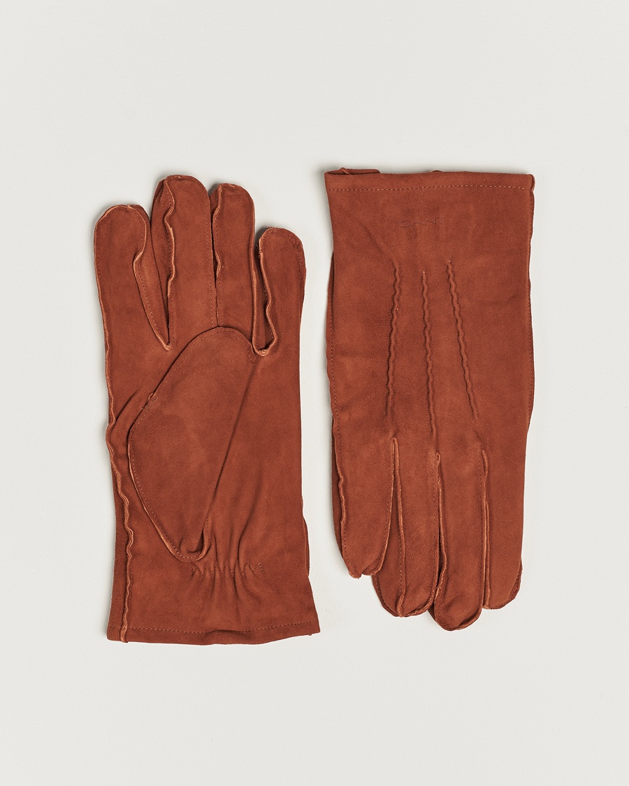 Herre | | GANT | Classic Suede Gloves Clay Brown