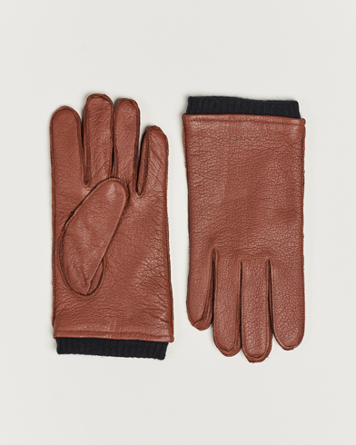 Herre | Hansker | GANT | Wool Lined Leather Gloves Clay Brown