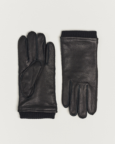 Herre | Hansker | GANT | Wool Lined Leather Gloves Black