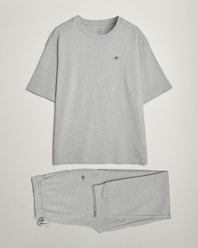 Herre | Pyjamaser | GANT | Premium Loungewear Set Grey Melange