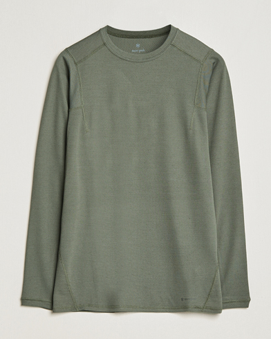 Herre | Langermede t-shirts | Snow Peak | Recycled Polyester/Wool Long Sleeve T-Shirt Olive