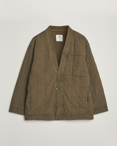 Herre |  | Snow Peak | Natural Dyed Quilted Jacket Olive