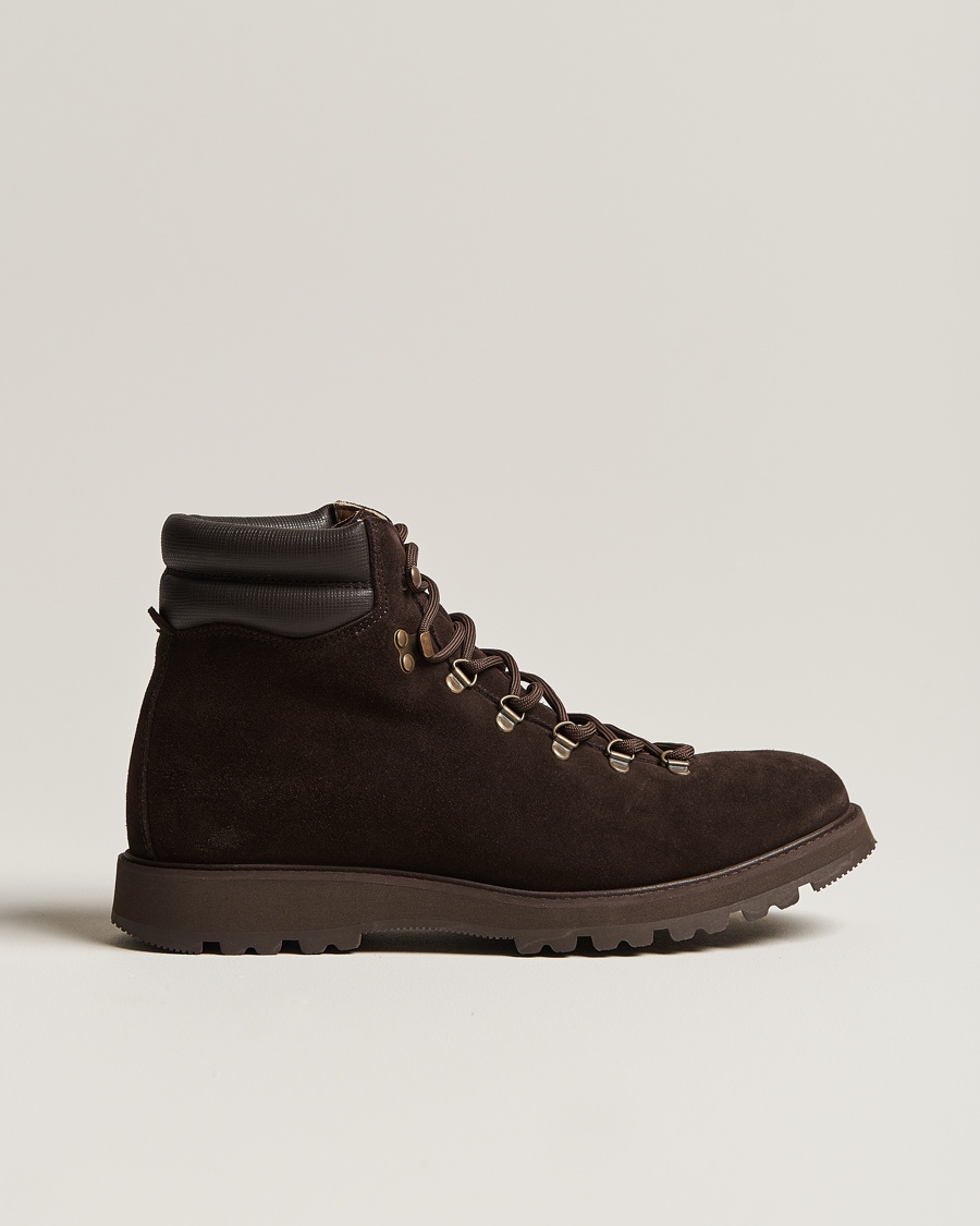 Herre | Støvler | Myrqvist | Duved II Laced Boot Dark Brown Suede