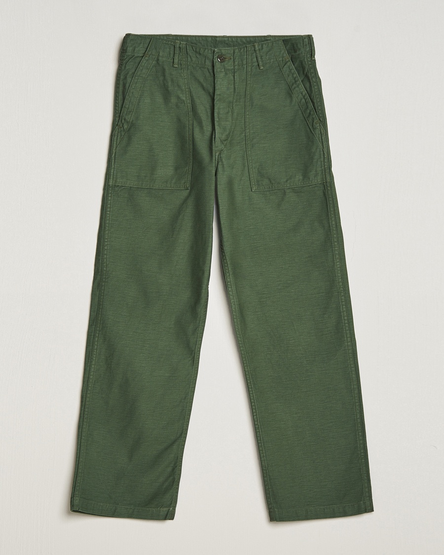 orSlow Regular Fit Original Sateen Fatigue Pants Green – Grønn