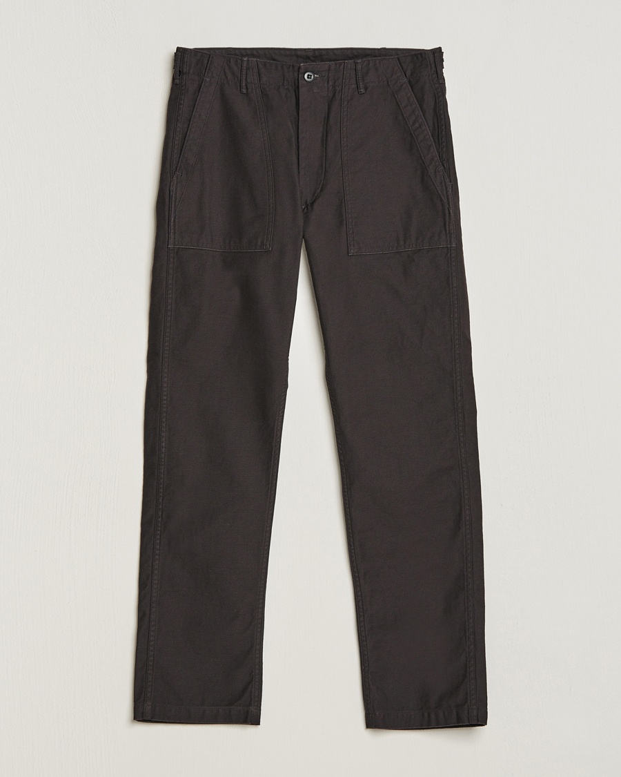 orSlow Slim Fit Original Sateen Fatigue Pants Black – Svart