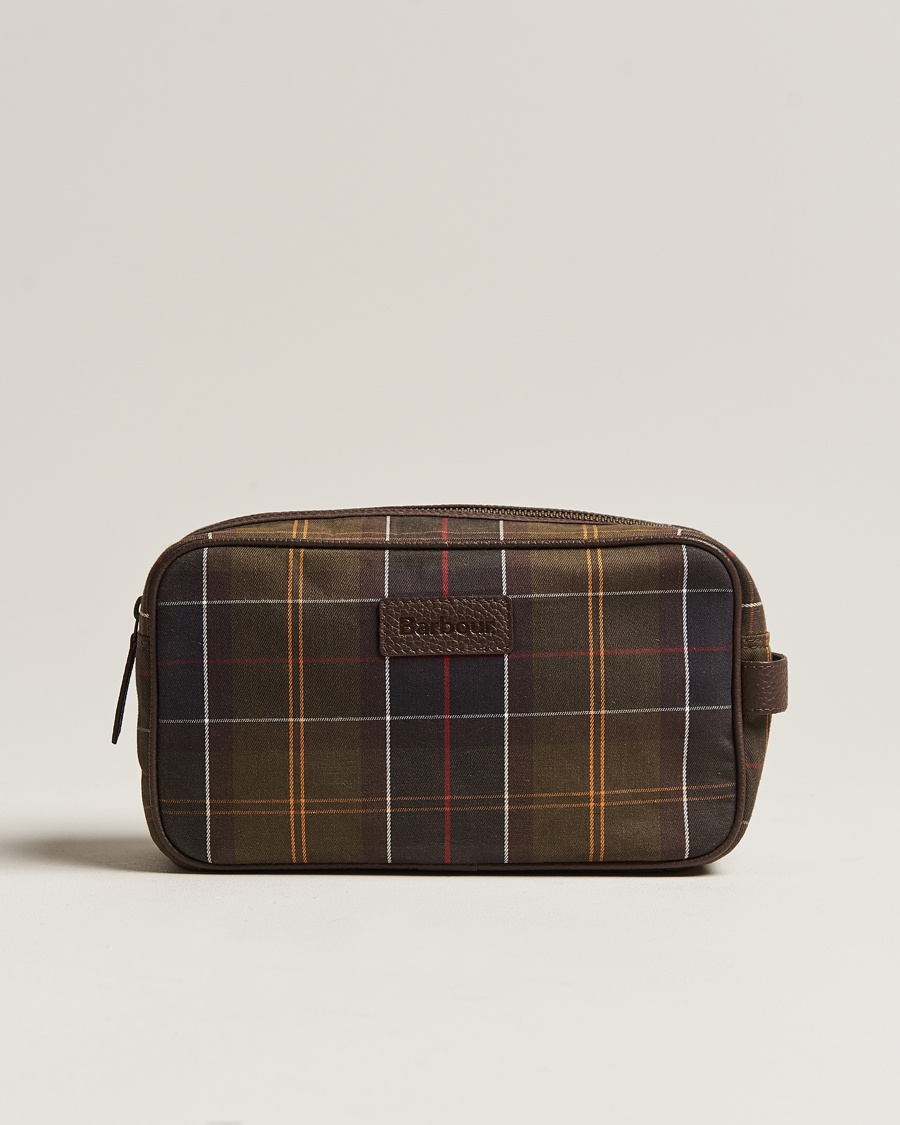 Herre | Barbour | Barbour Lifestyle | Tartan And Leather Washbag Classic Tartan
