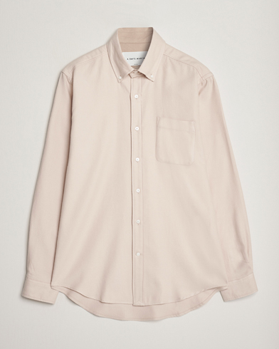 Herre | 40% salg | A Day's March | Moorgate Light Flanell Shirt Taupe Melange