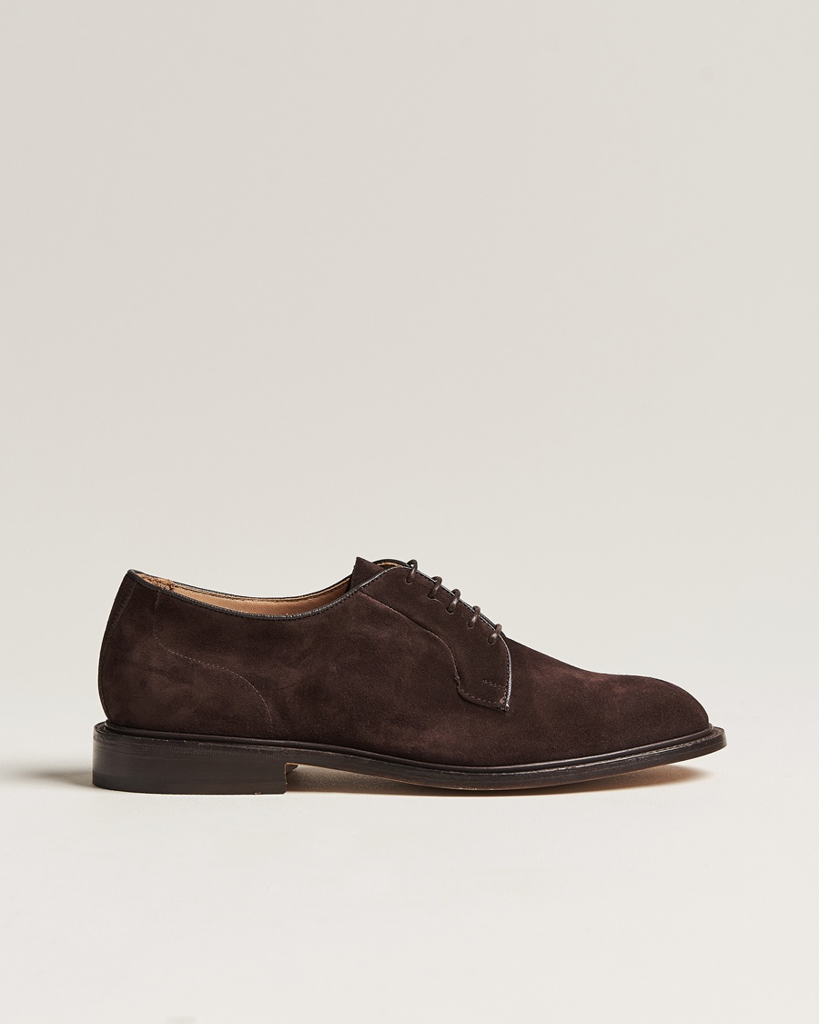 Tricker's Robert Derby Shoes Coffee Suede – Brun